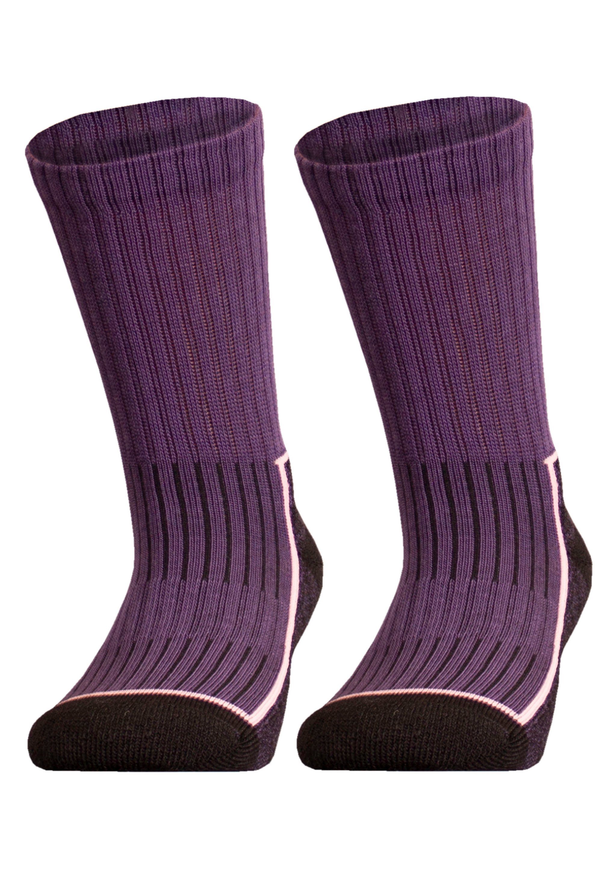 UphillSport Socken SAANA mit Flextech-Struktur lila JR 2er Pack (2-Paar)