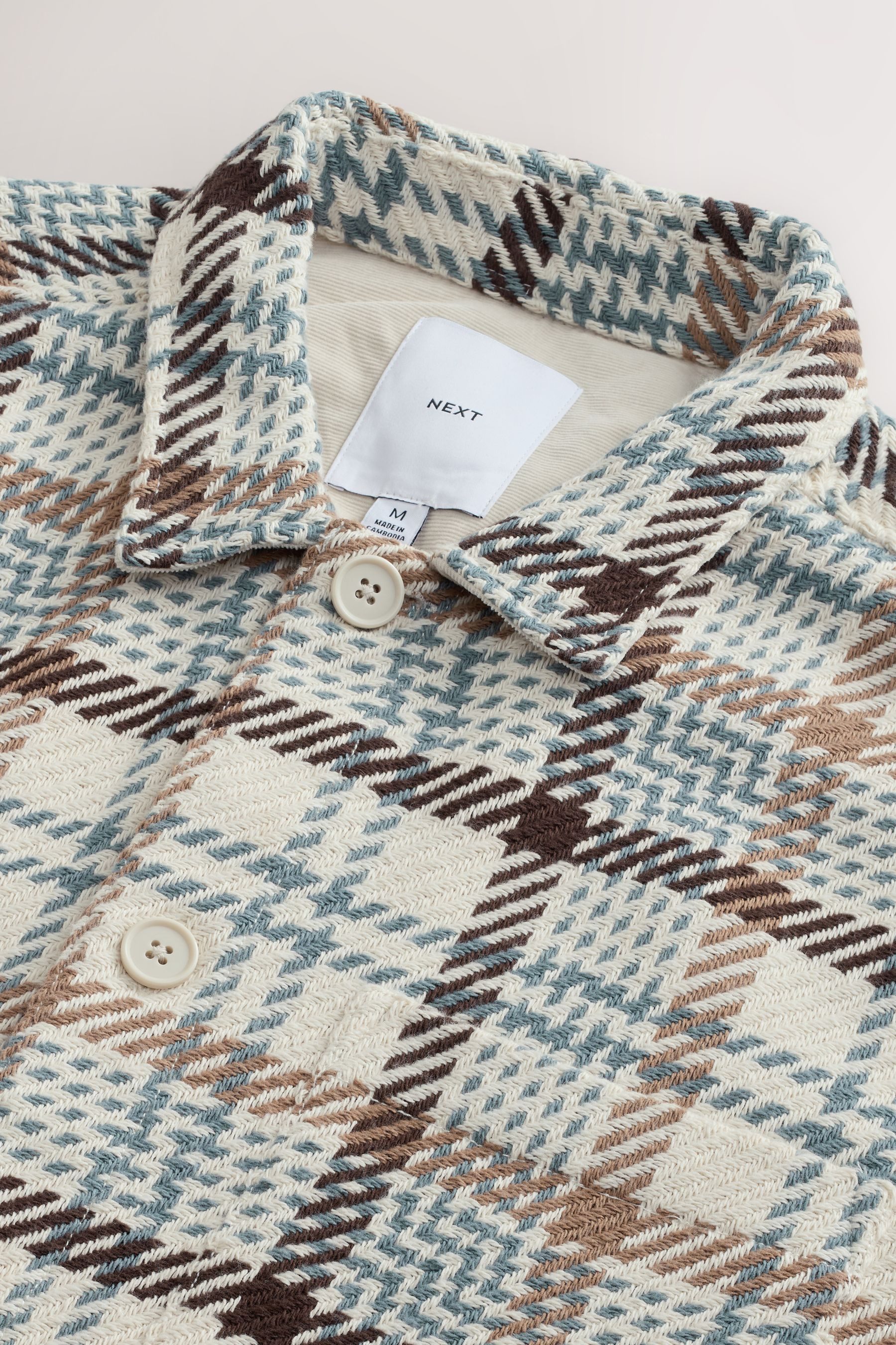 Next Hemdjacke Hemdjacke aus Twill mit Karomuster (1-St)