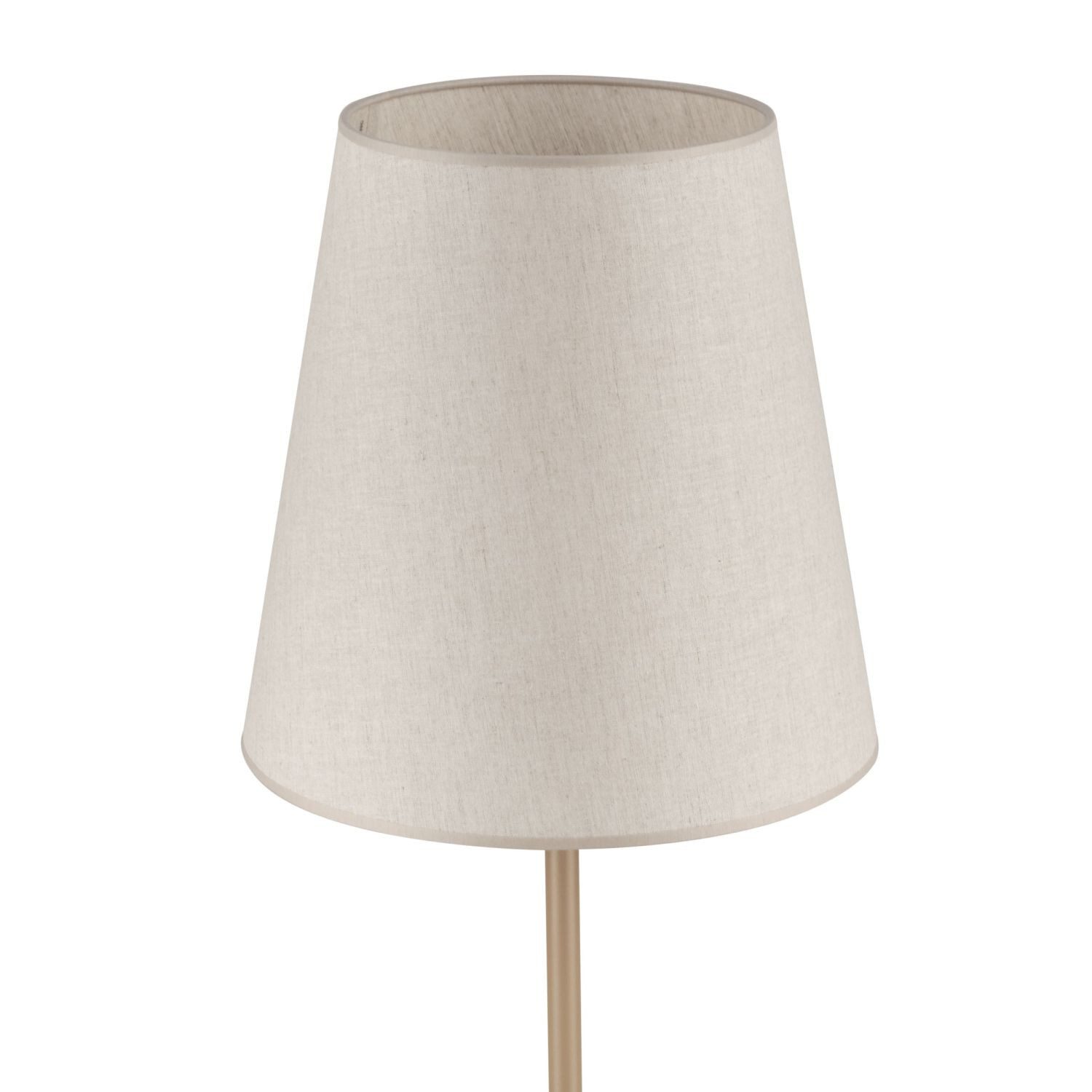 Licht-Erlebnisse Stehlampe INARO, ohne Leuchtmittel, Stoff Metall E27 152 cm Beige rund Modern Stehleuchte