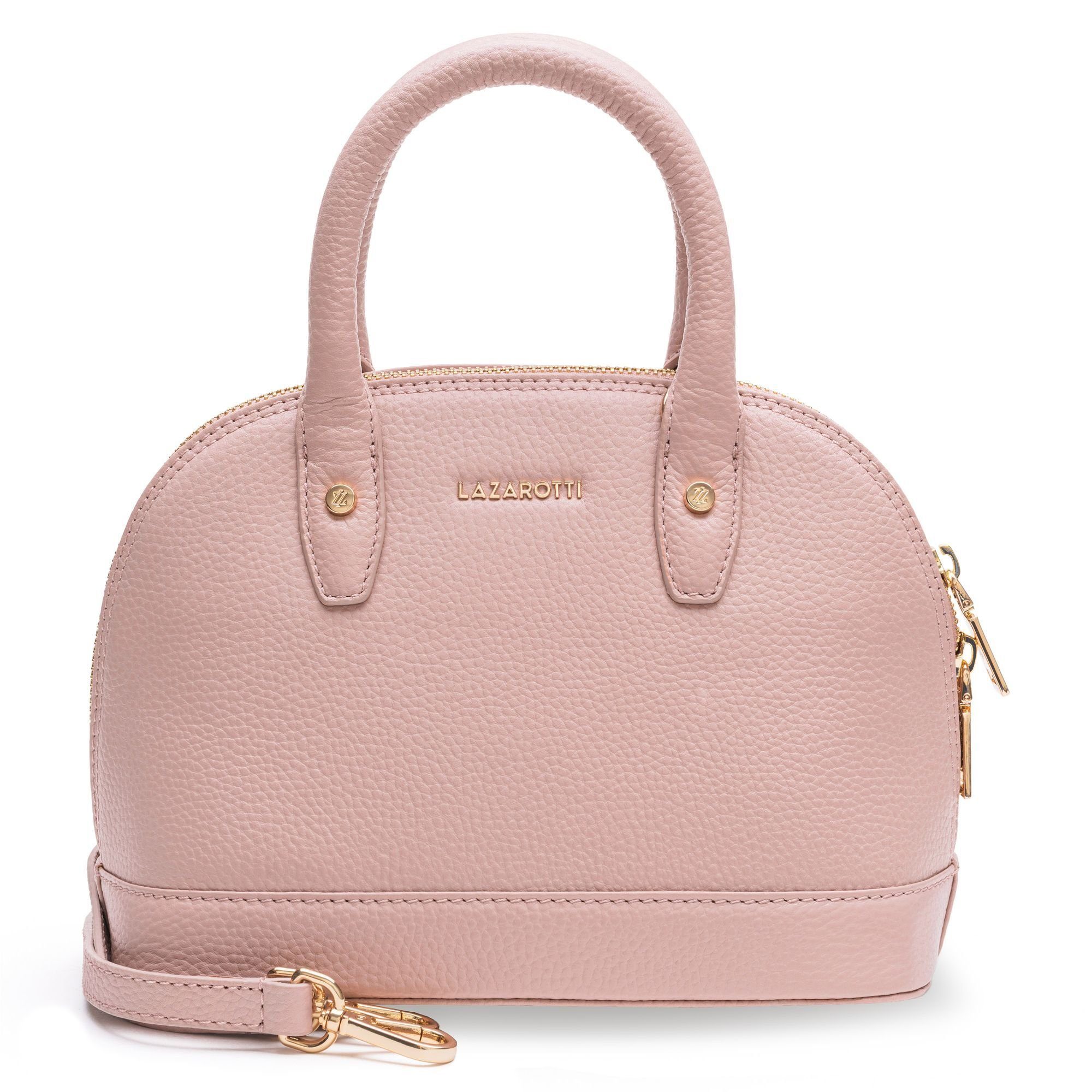 Lazarotti Henkeltasche Bologna Leather, Leder pink 2 | Henkeltaschen