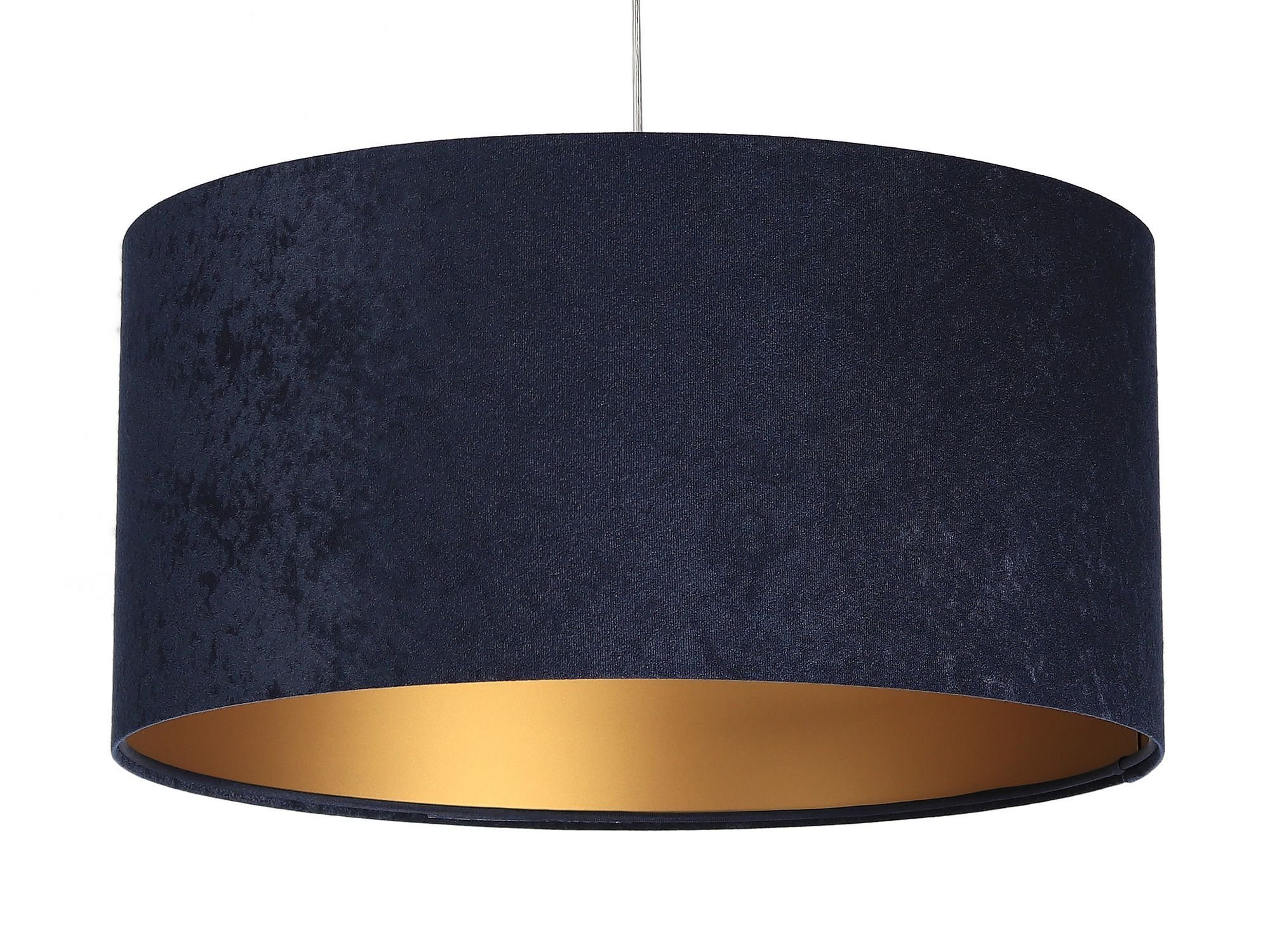 Pendelleuchte Blau Pendelleuchte Esstisch Licht-Erlebnisse E27 ohne retro Gold Stoff AIMEE, Lampe Leuchtmittel,