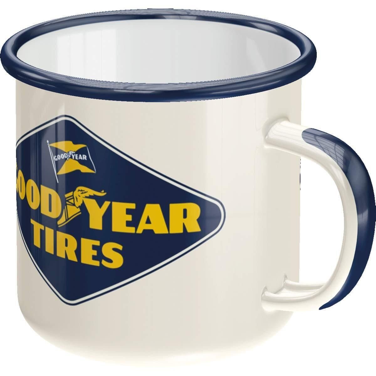Nostalgic-Art Tasse Emaille-Becher - GOOD YEAR - GOOD YEAR Logo White