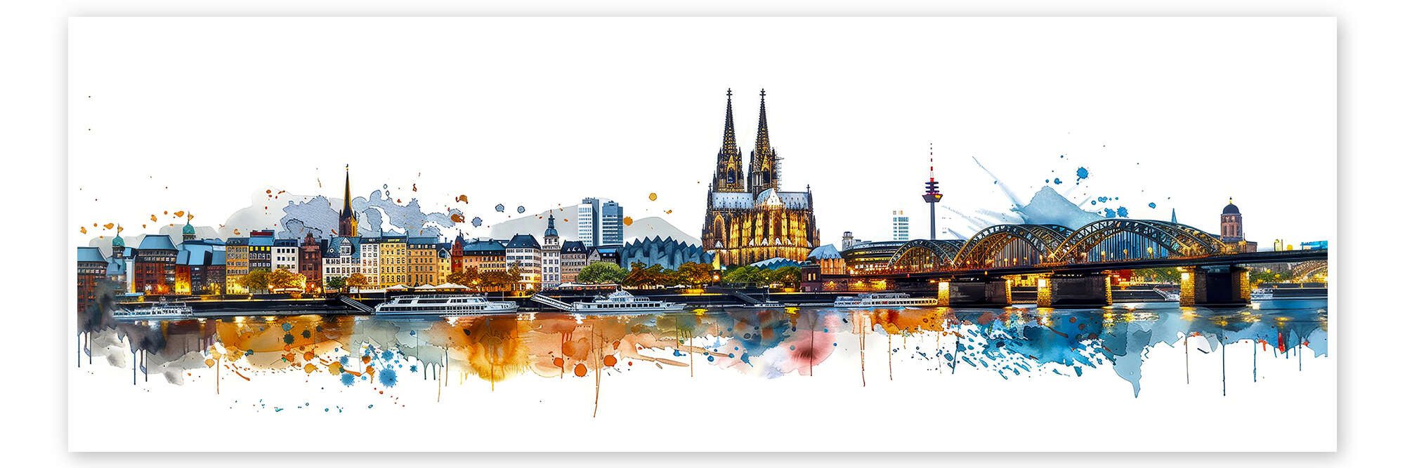 Posterlounge Wandbild Kölner Skyline, Peter Roder, erhältlich als Poster, Leinwandbild, Wandsticker oder Acrylglasbild