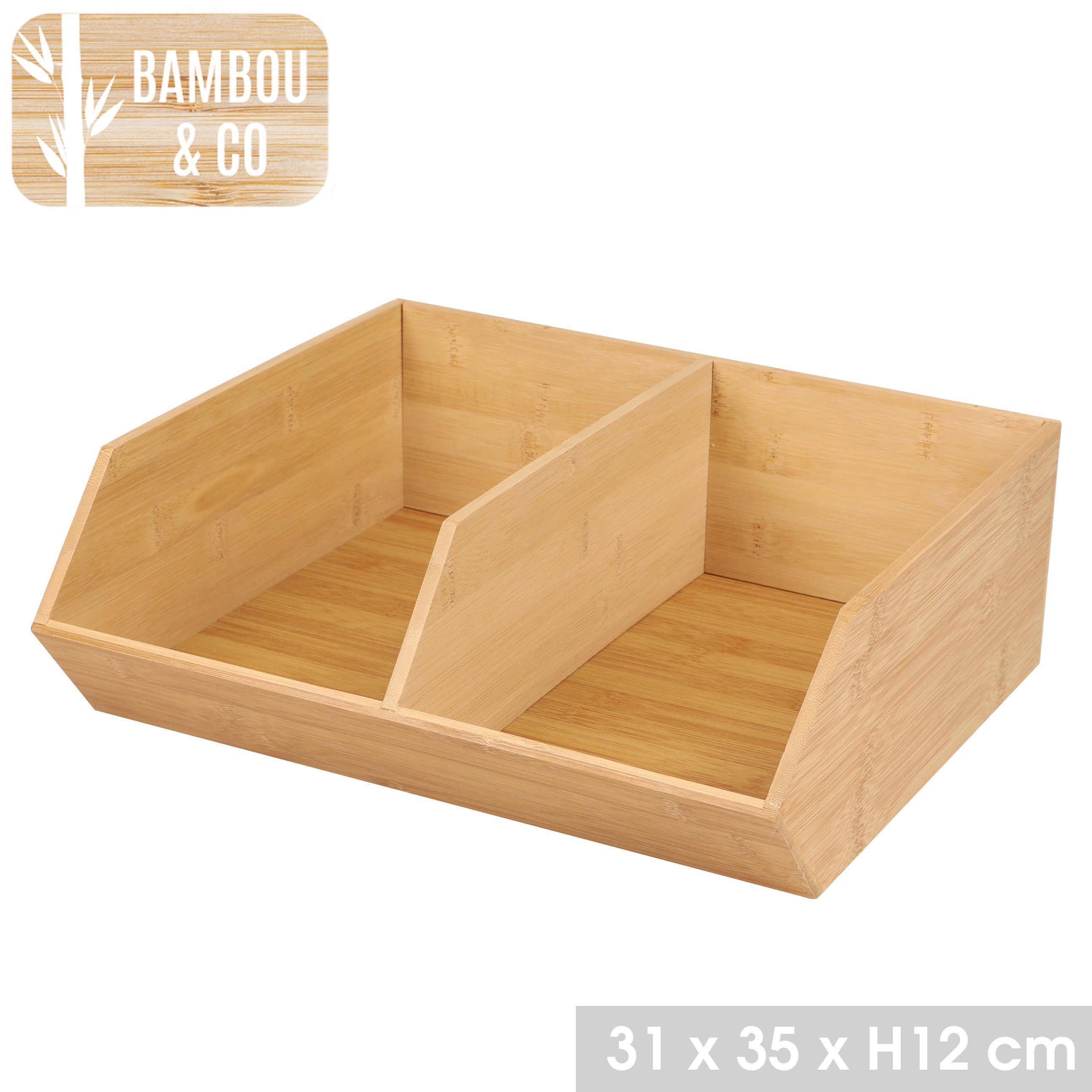 Bambou&Co Organizer Bambus Sortierer Aufbewahrungsbox Tischbox Ordner Box, günstig online kaufen