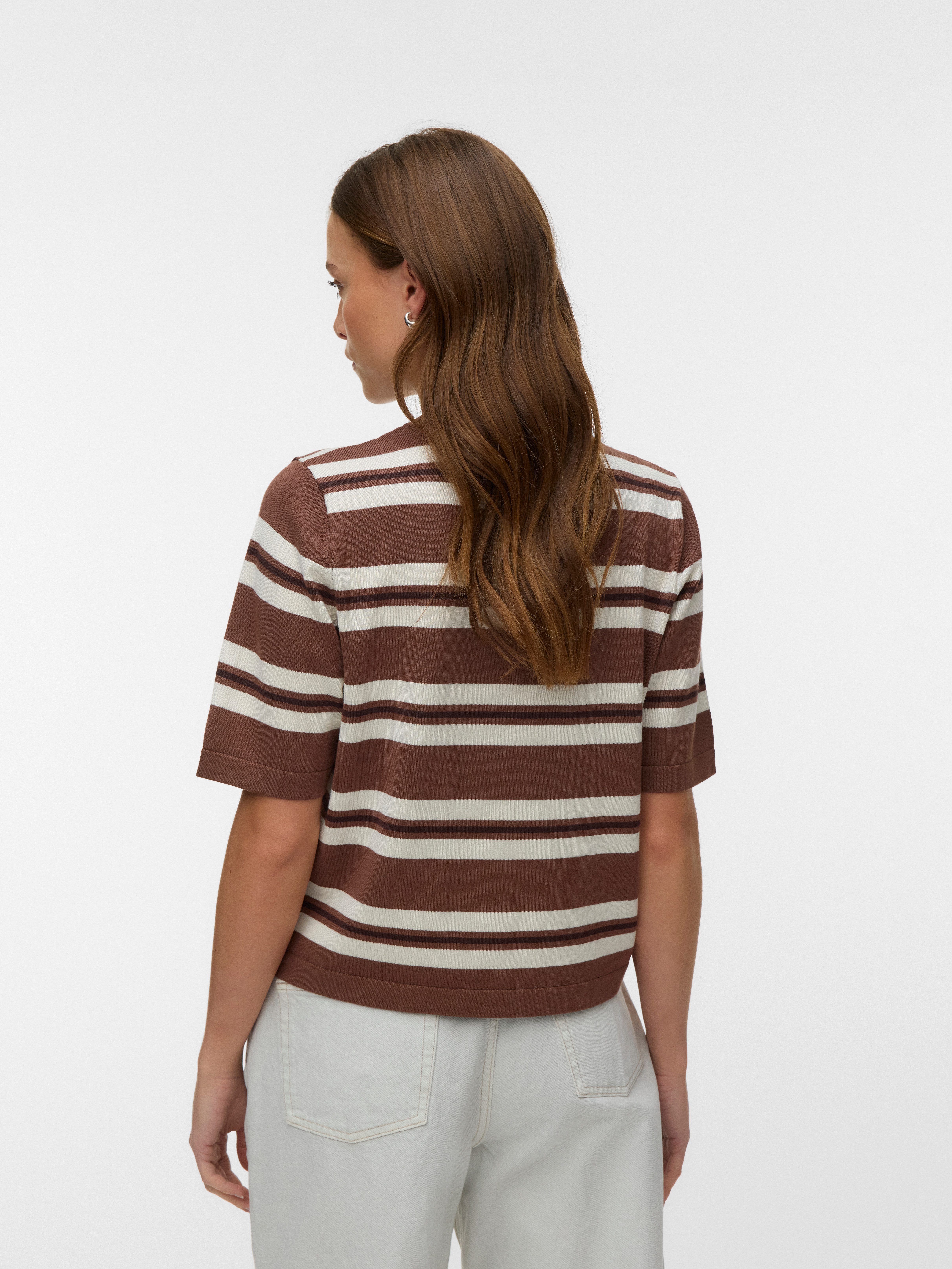 Vero Moda Kurzarmpullover VMSILJE 2/4 O-NCK OVERSIZE PULL GA NOOS Viskosemischung, oversize
