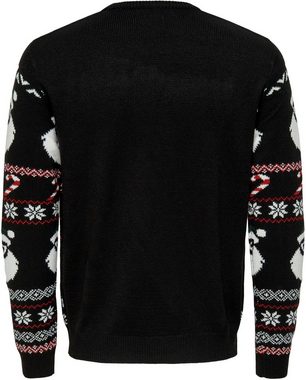 ONLY & SONS Rundhalspullover ONSXMAS SANTA JAQ REG CREW KNIT 3994