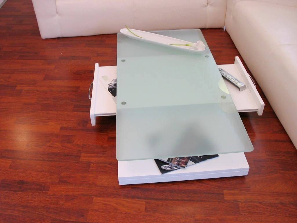 carl svensson Couchtisch Design Tisch V-470 Weiß Milchglas Glas Carl Svensson