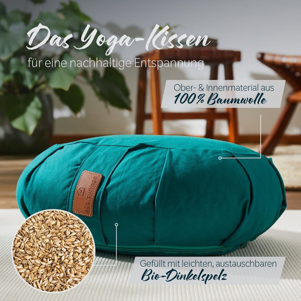 Yoga Bolster Zafu Halbmondkissen Ganesh