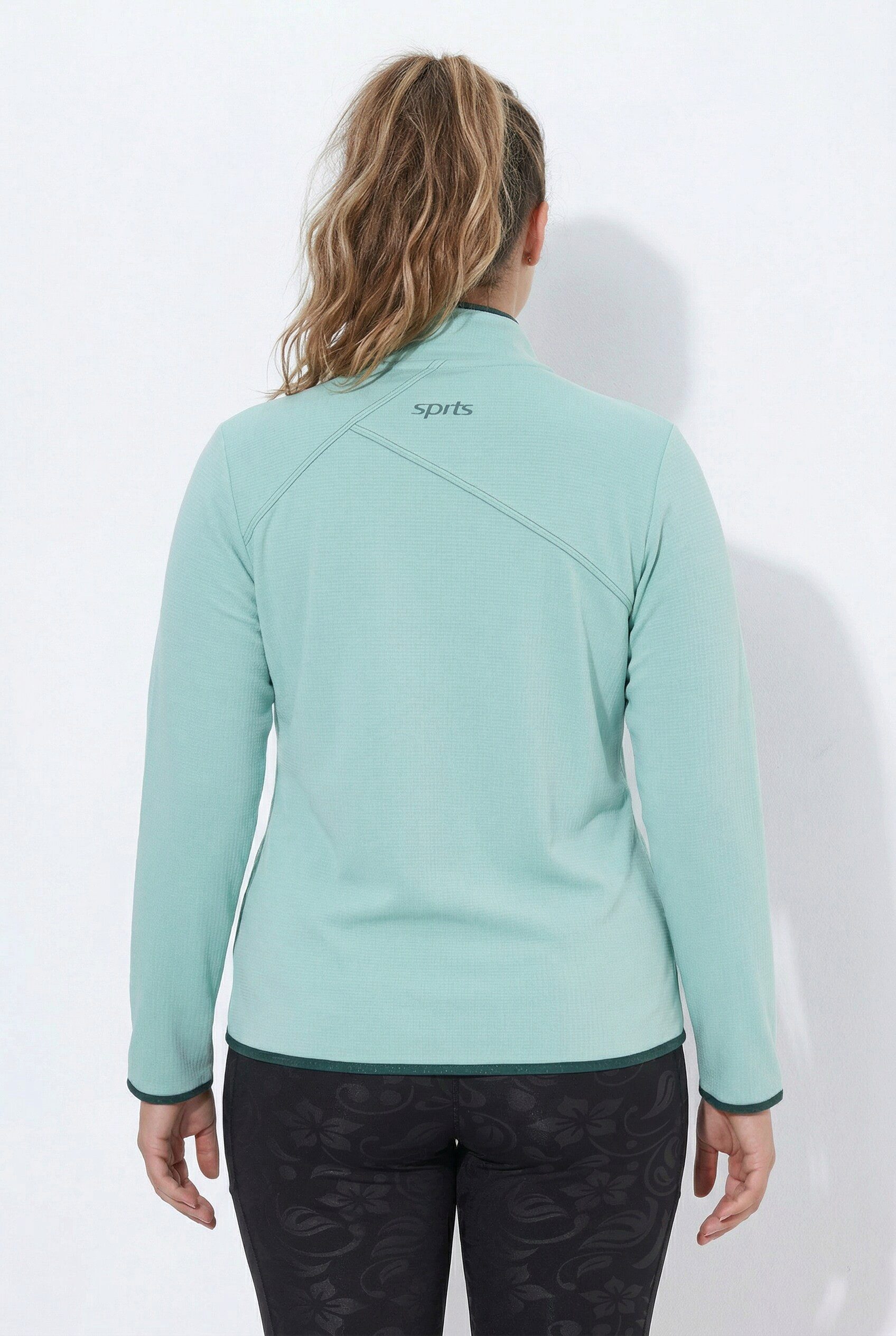 Ulla Popken Sweatjacke Funktions-Sweatjacke Stehkragen Langarm recycelt