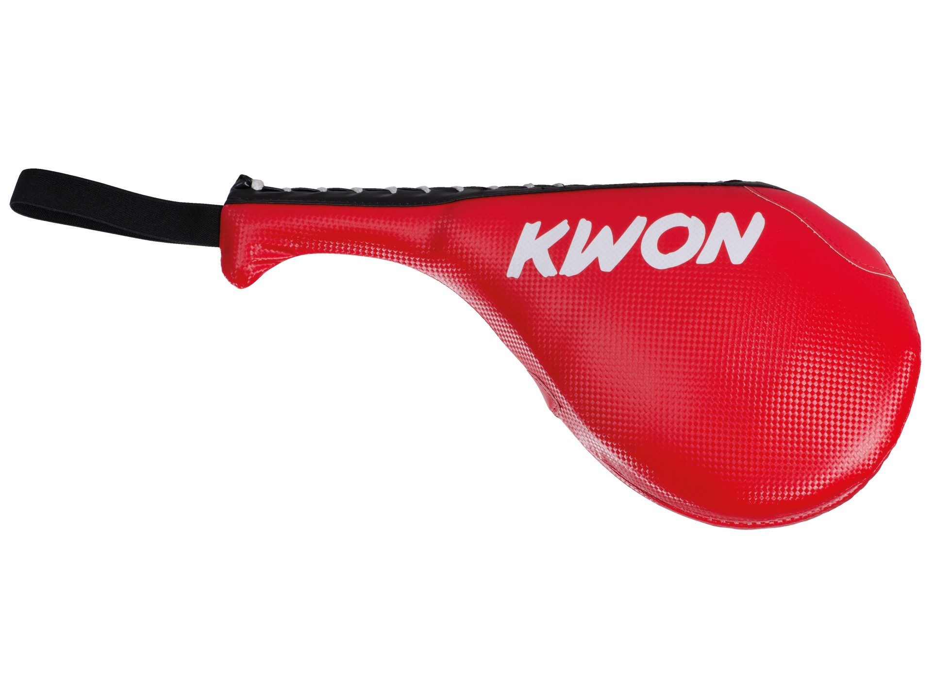 KWON Pratze Doppel Handmitt Rot Taekwondo Double Mitt Schlagkissen Schlagmitt, Klatschgeräusch beim Schlagen, 42 cm, Für Kinder und Erwachsene