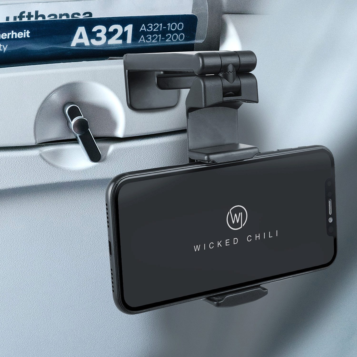 Wicked Chili Smartphone-Halterung Flexible Handyhalterung für Reisen und Flugzeug, (1er Set, 2-tlg., Smartphone Halterung, 360° Kugelgelenk, Telefonhalterung Kü – Bild 4 von 5