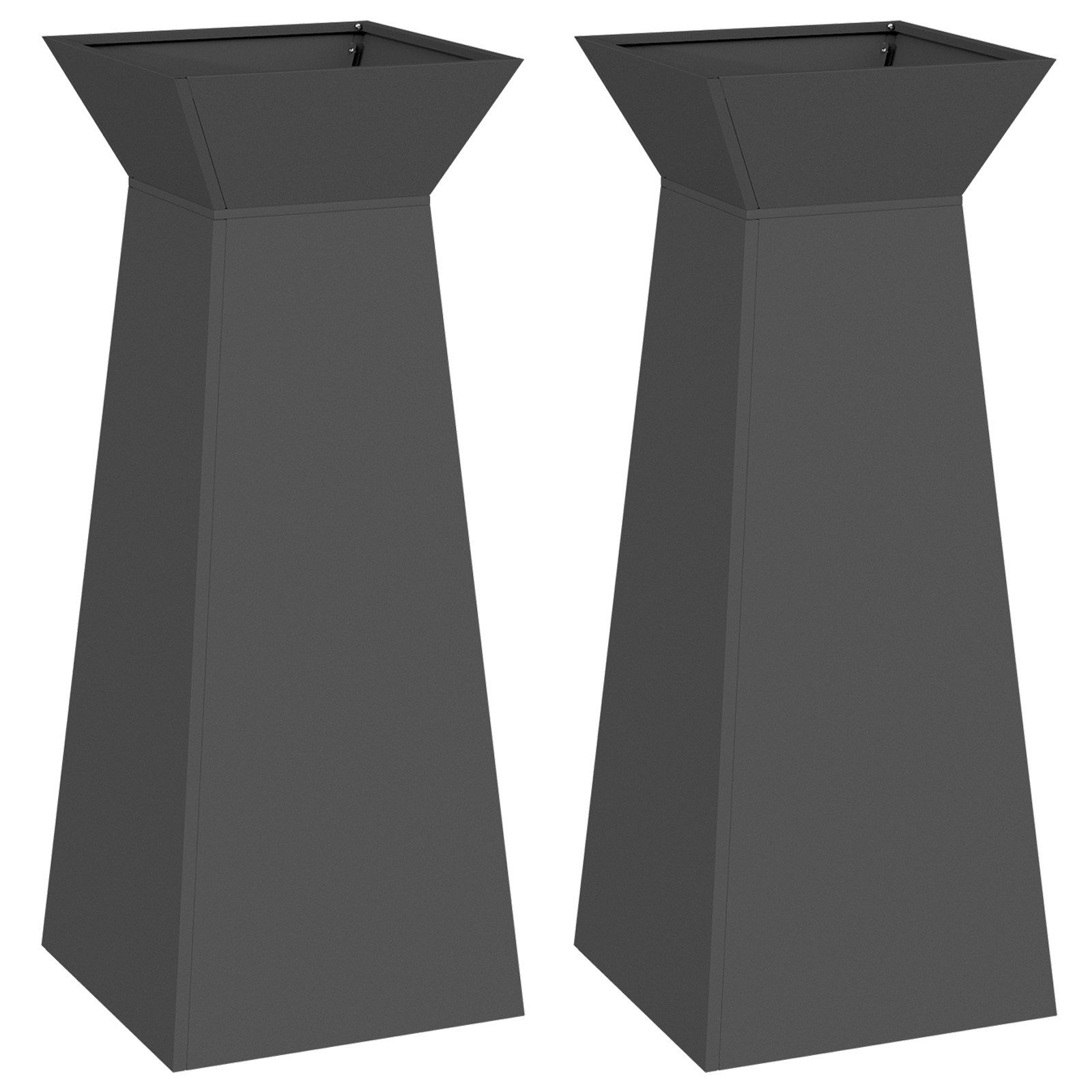 vidaXL Blumentopf Pflanzenständer Schwarz Metall 40 günstig online kaufen