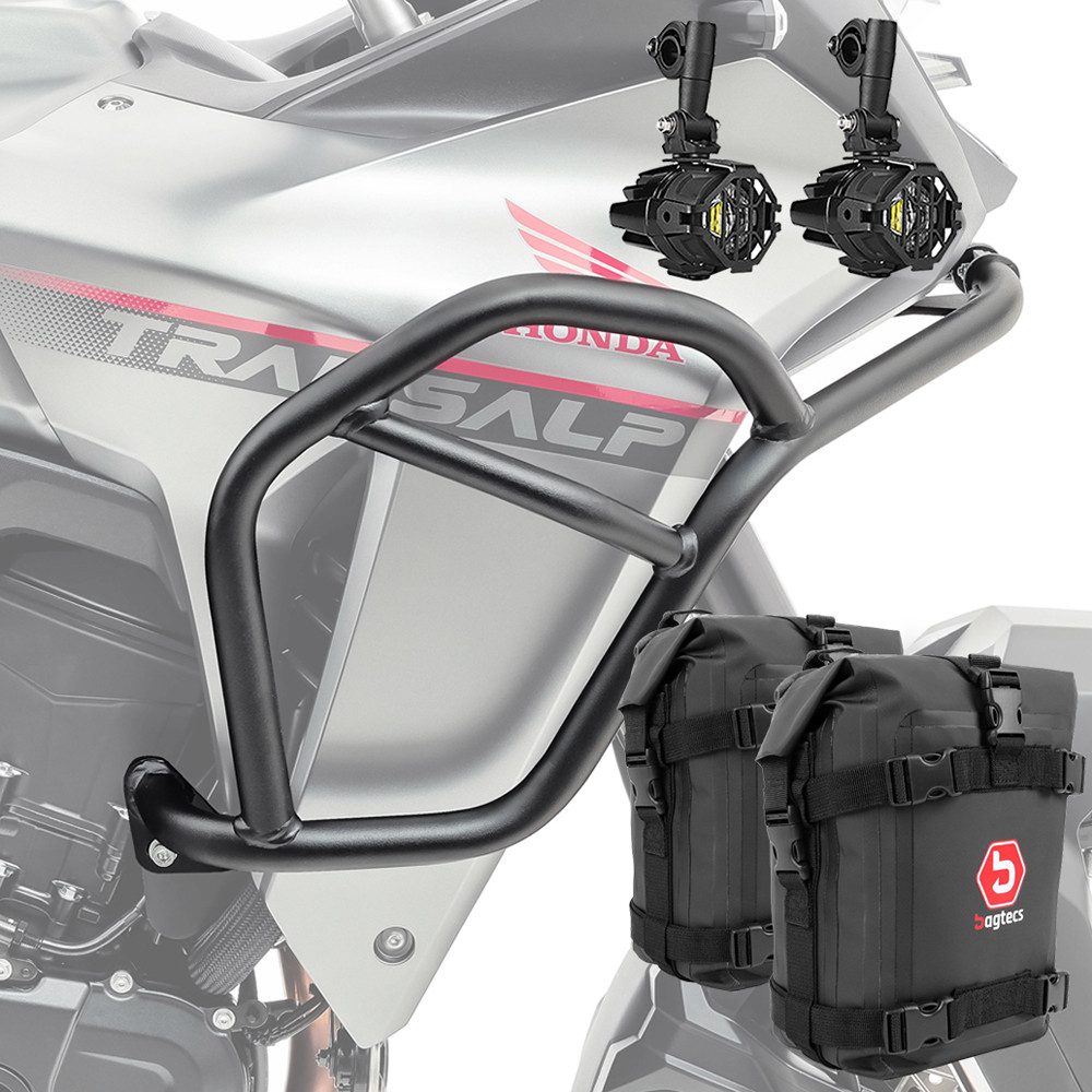 Motoguard Motor-Schutzhülle Sturzbügel + Scheinwerfer + Tasche für Honda Transalp XL 750 23-24 HG1