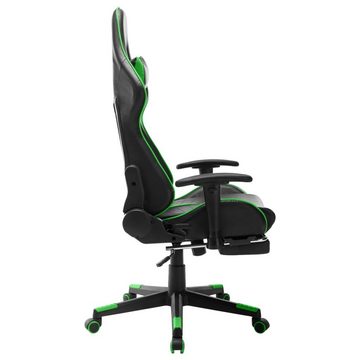 furnicato Gaming-Stuhl mit Fußstütze Schwarz und Grün Kunstleder (1 St)