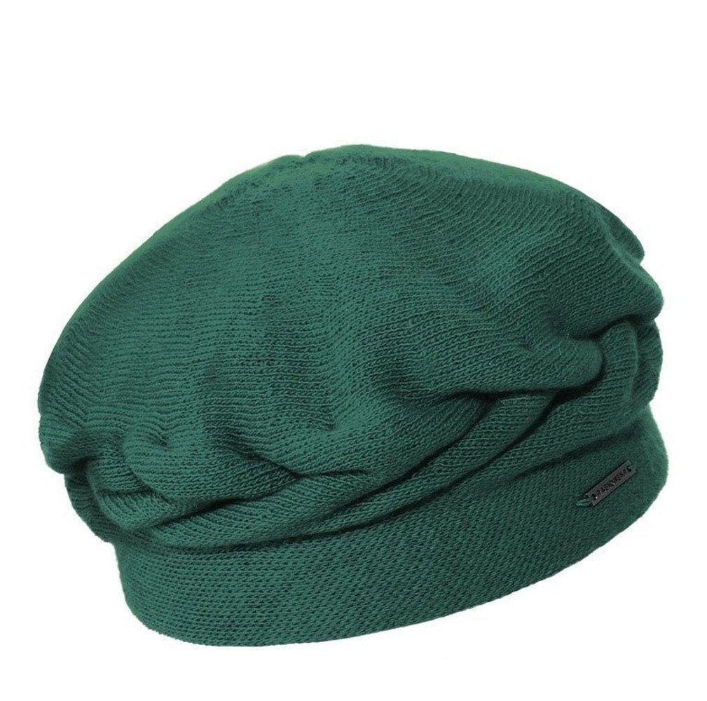 Baskenmütze Damen Strickbaske mit Raffung