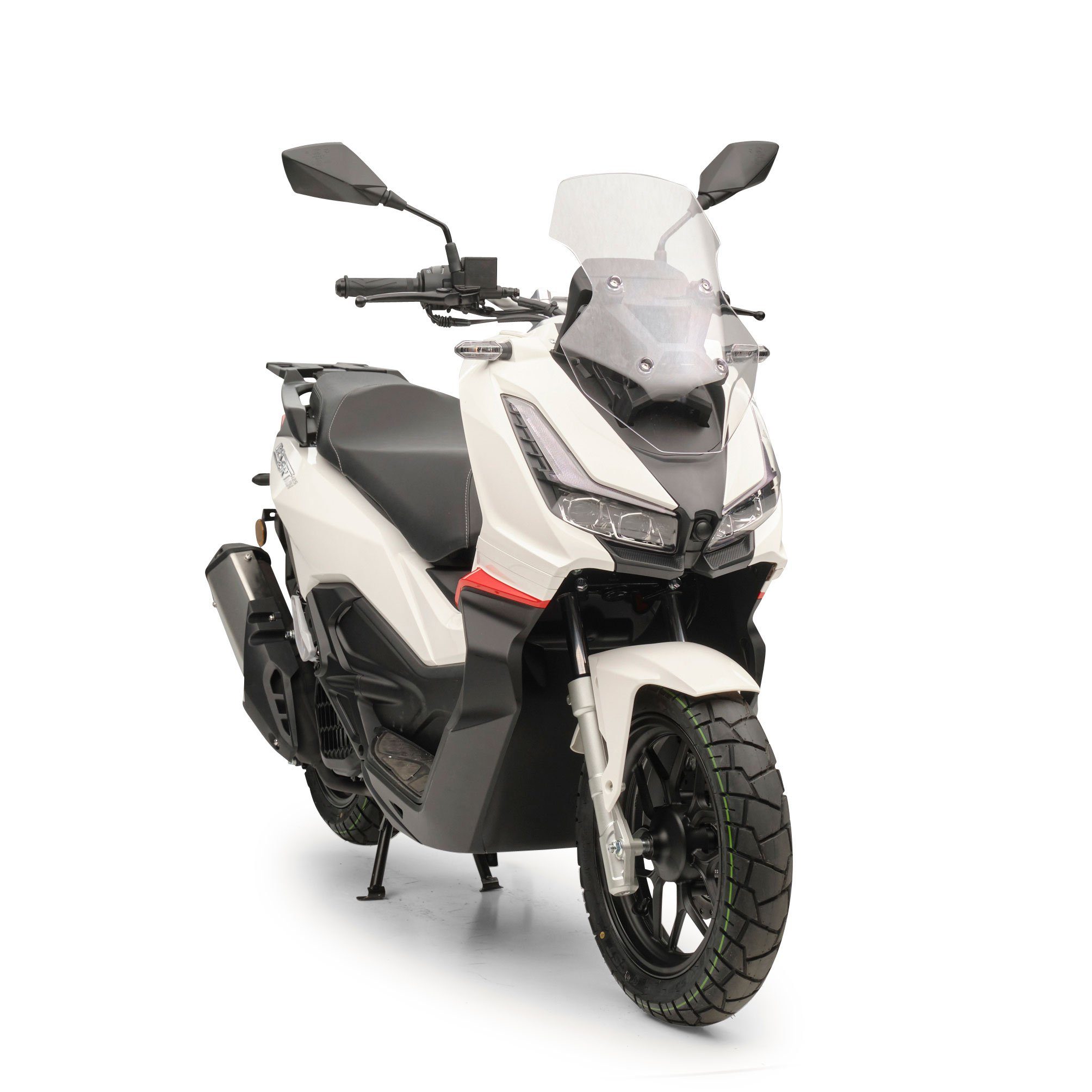 Burnout Motorroller Desert 125ccm Roller, Weiß 99 ccm, Sport Windschild km/h, km/h inkl. 125 99 Euro 5
