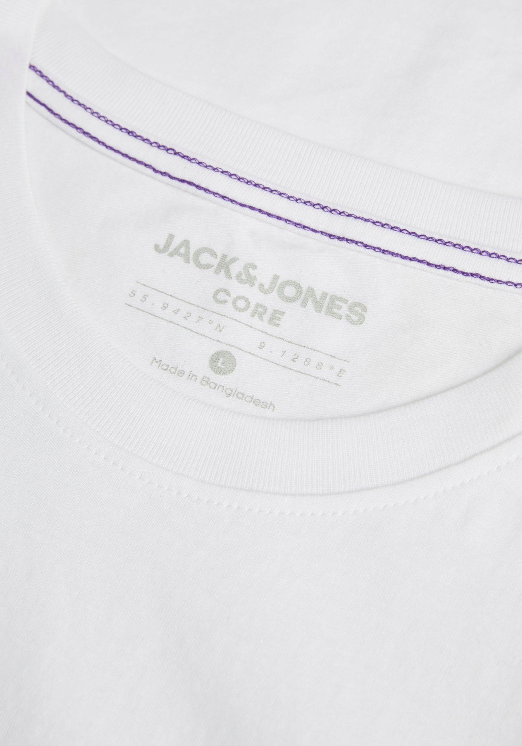 Jack & Jones Rundhalsshirt TEE NECK CREW white NOOS SS JCODUST