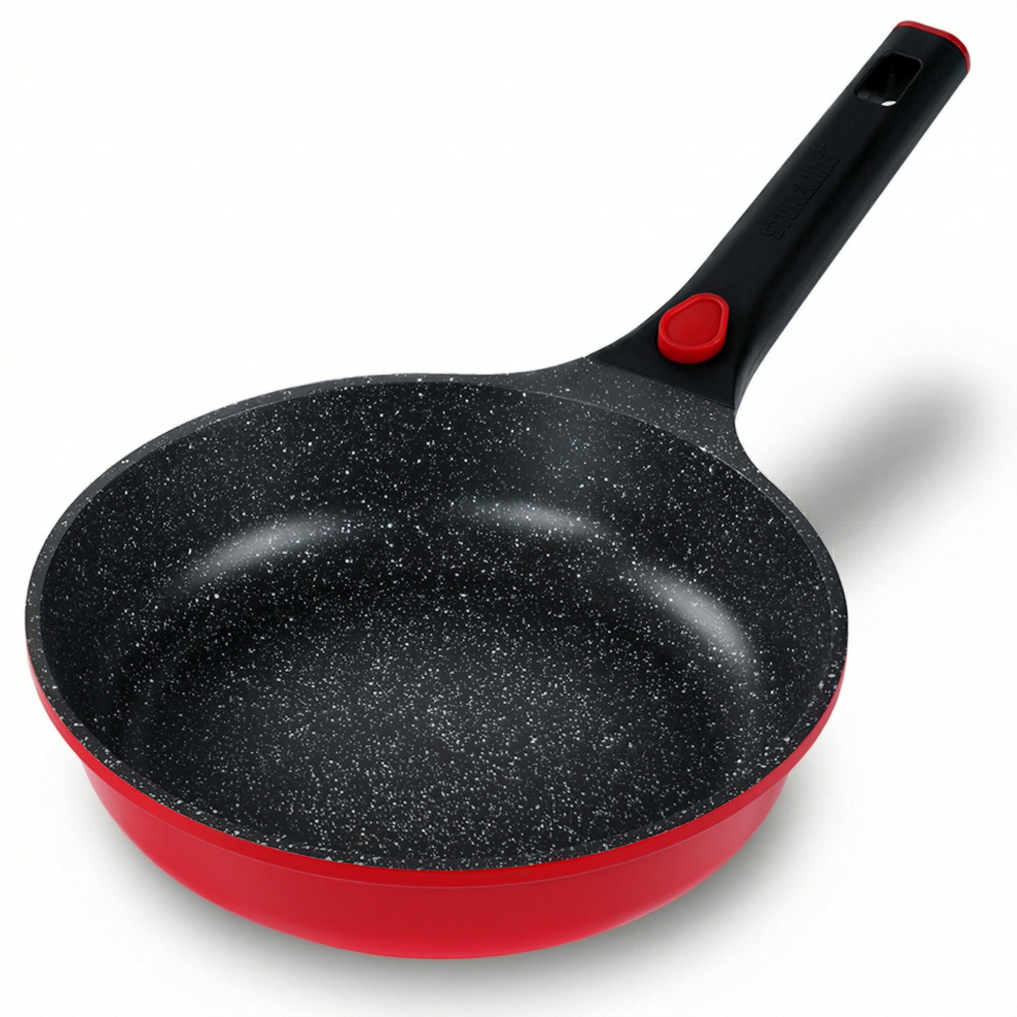 STONELINE Bratpfanne SMART 24 cm, rot, abnehmbarer Griff, Induktion, Aluminiumguss (1-tlg)