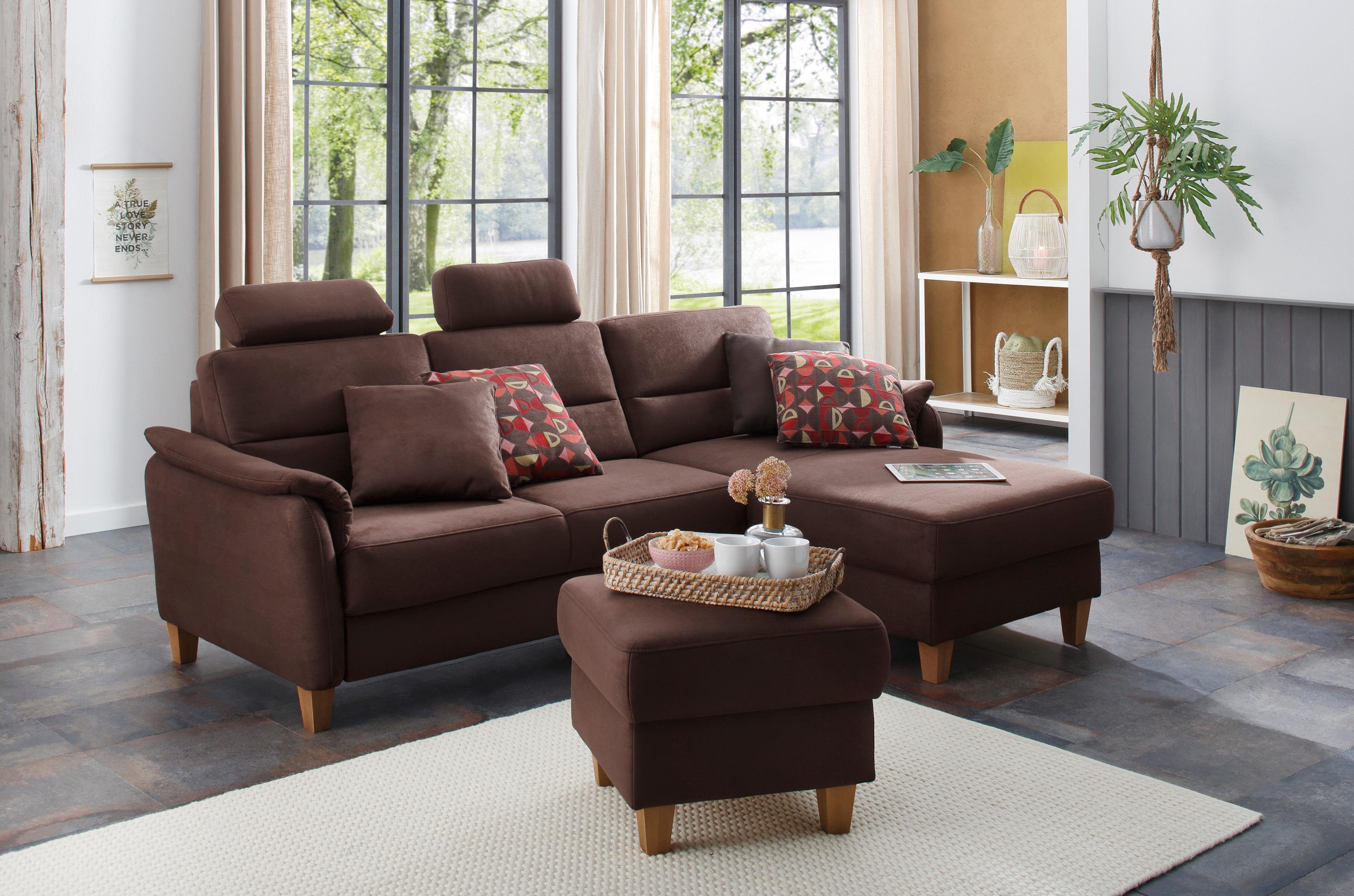 Home affaire Ecksofa Palmera L-Form, Federkern, günstig online kaufen