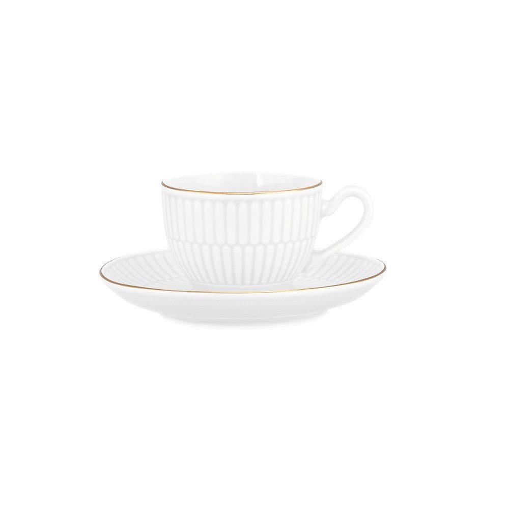 Seltmann Weiden Espressotasse Seltmann Weiden Amina weiß/Goldrand Espressoobertasse 0,10 l, Porzellan