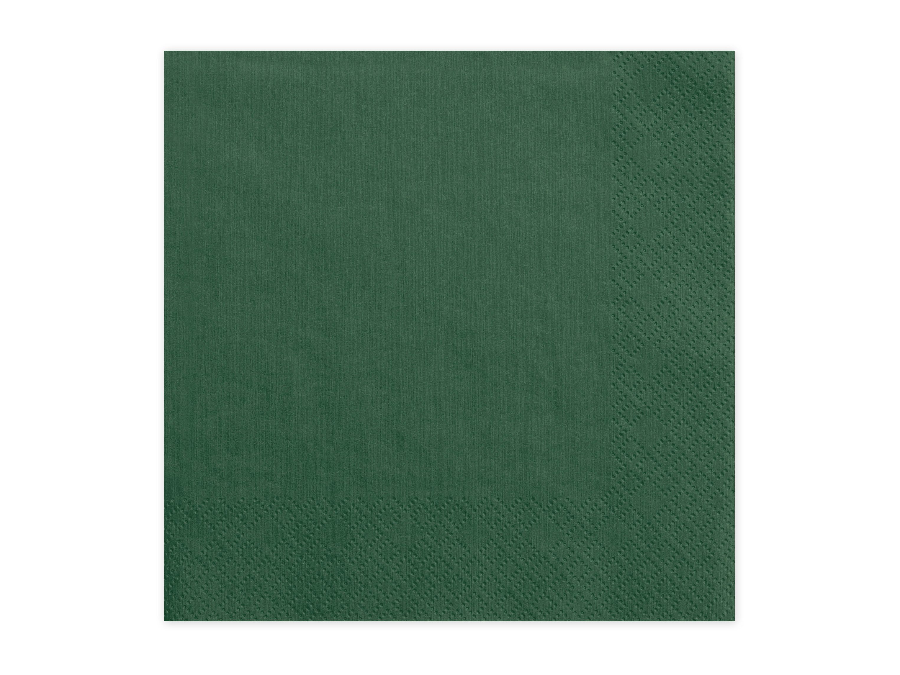 partydeco Papierserviette Servietten Uni 20Stk./33x33cm, Waldgrün