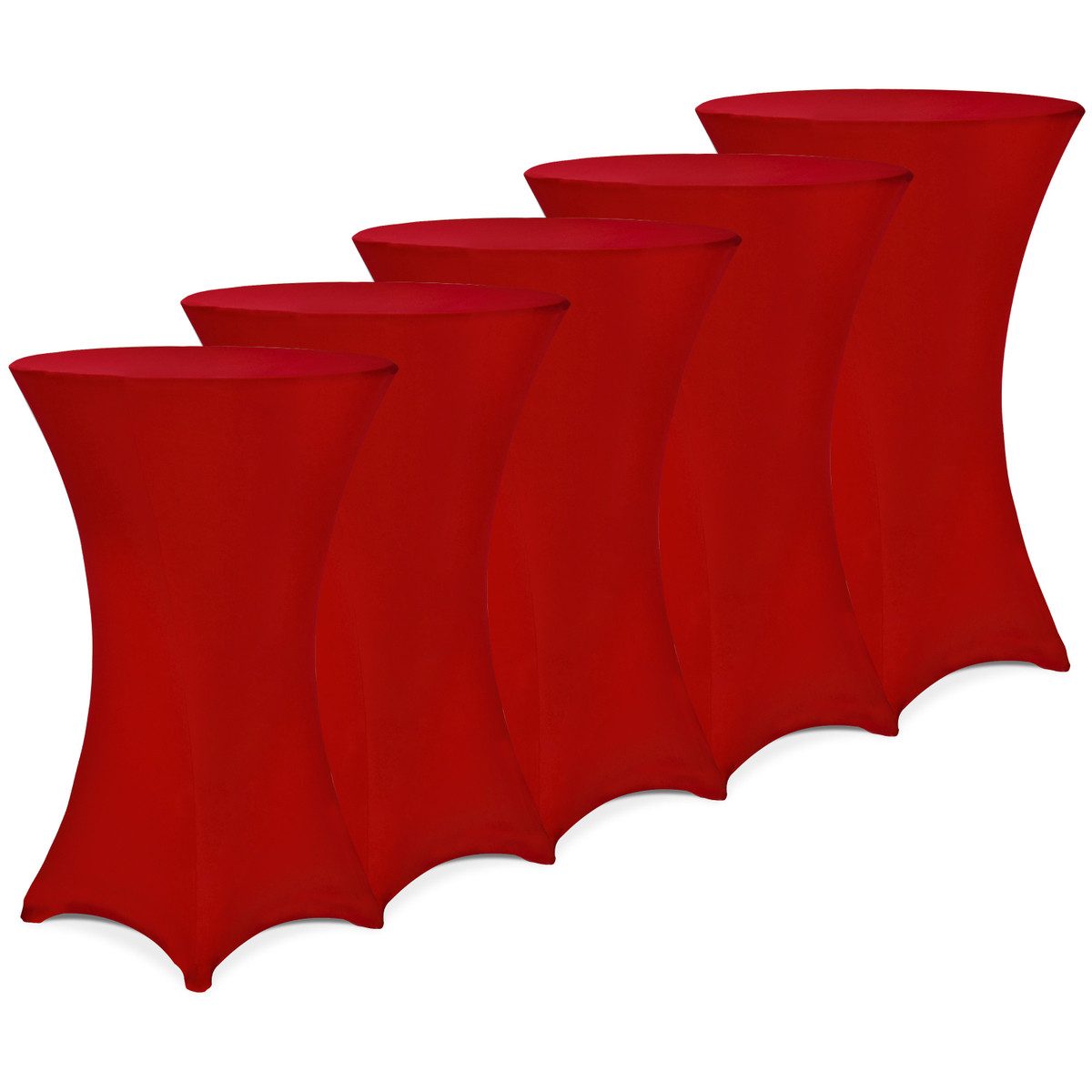 Detex Stehtischhusse, 70cm Rot 5er Set günstig online kaufen