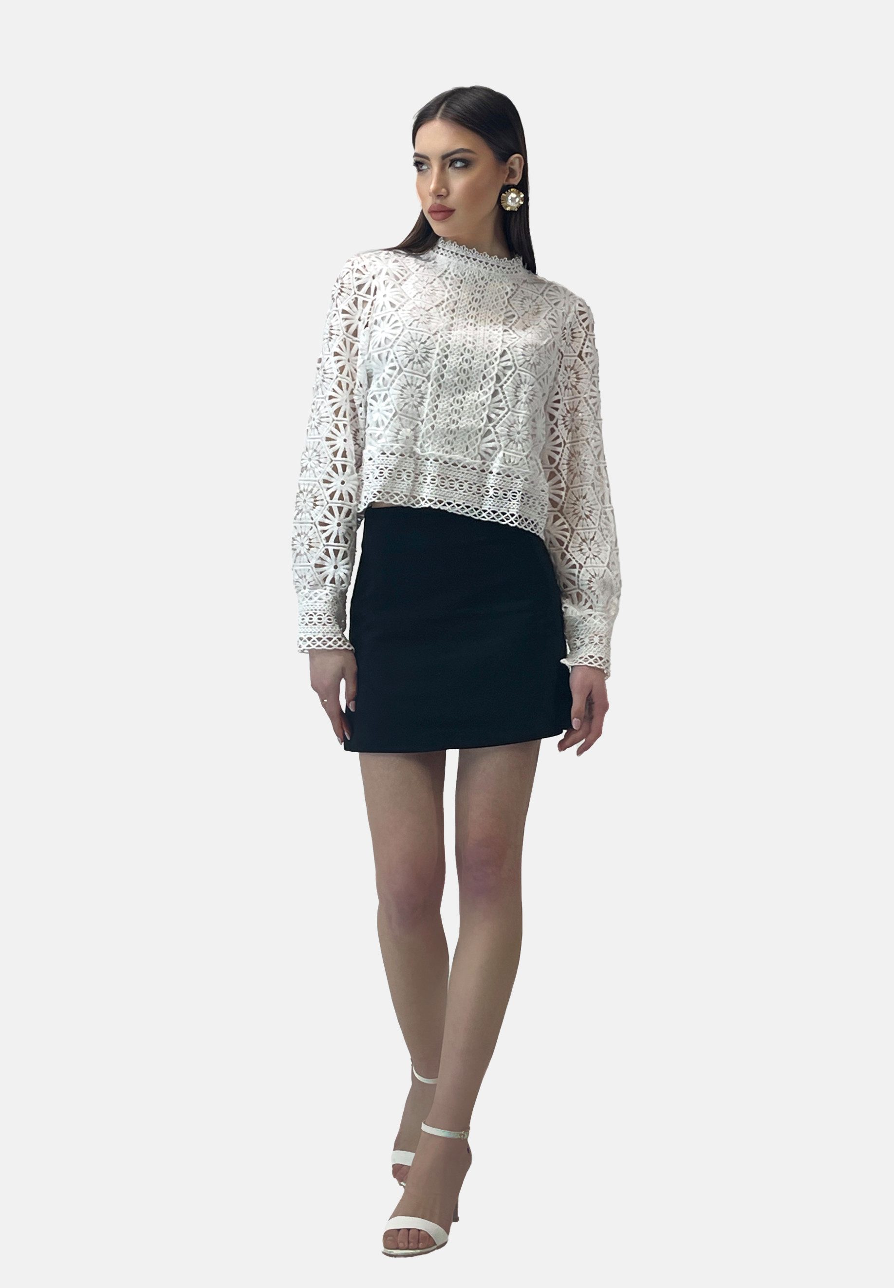 Elara Klassische Bluse Elara Damen Spitzenhemd günstig online kaufen
