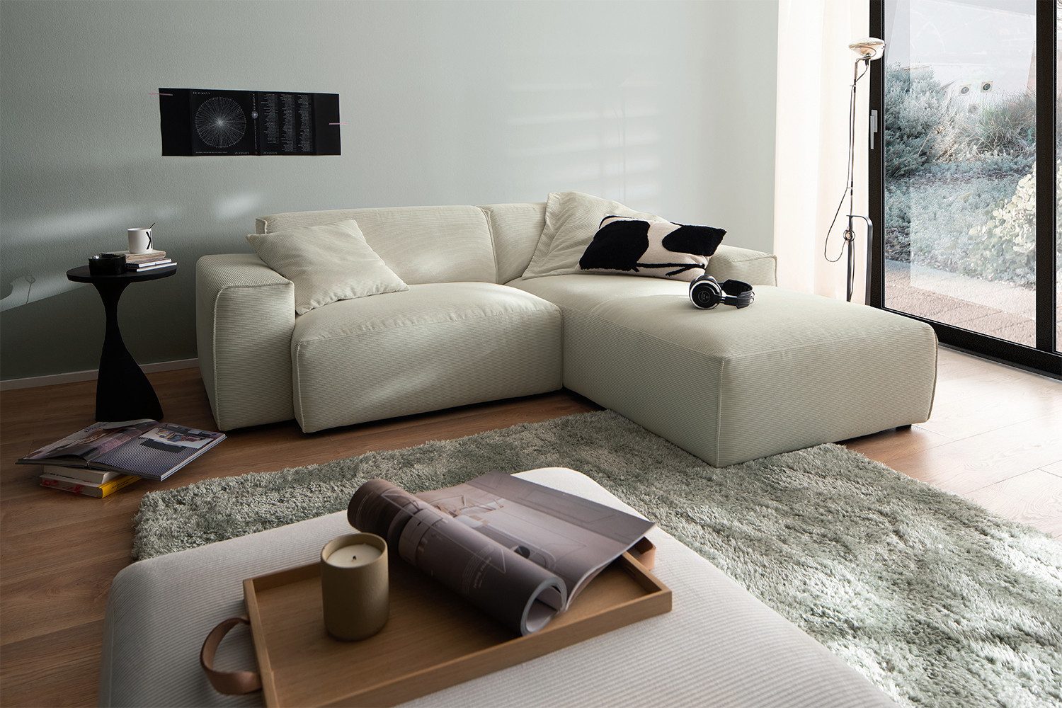 KAWOLA Ecksofa RANI, Couch L-Form rechts oder links, verschiedene Farben 228x189 cm