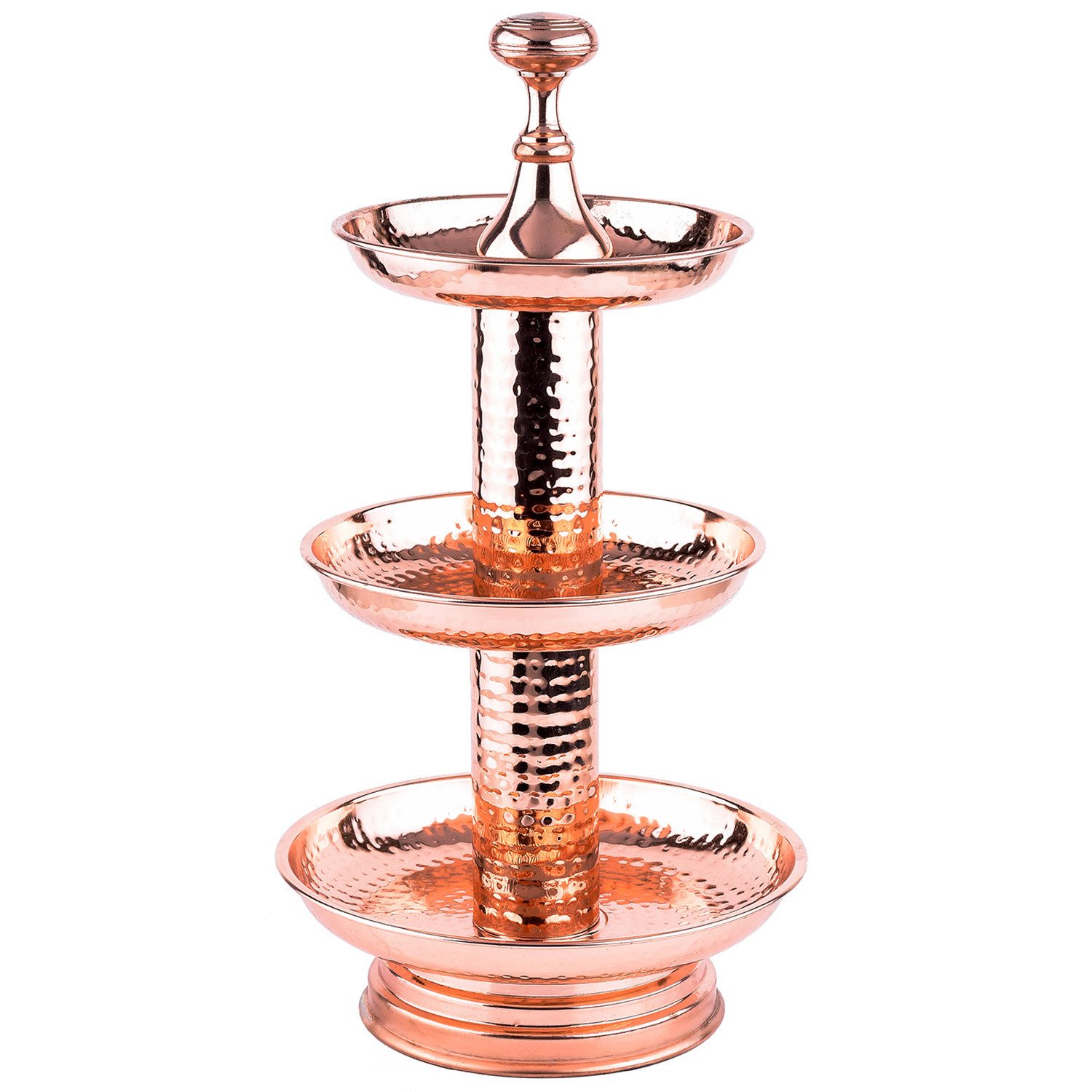 Marrakesch Orient & Mediterran Interior Etagere 3 Etagen Edelstahl Etagere Muffin Ständer Deko Rose Gold Rosal 40cm, Edelstahl, (1-tlg), Handarbeit