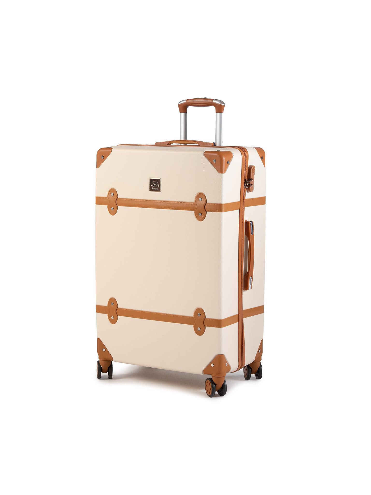 Semiline Hartschalen-Trolley Großer Koffer T5506-4 Beige günstig online kaufen