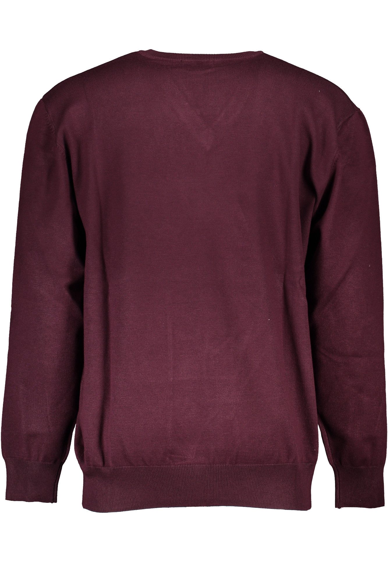 U.S. GRAND POLO Strickpullover Herrenhemd Rot in Übergröße: V-Ausschnitt mit Stickerei-Details