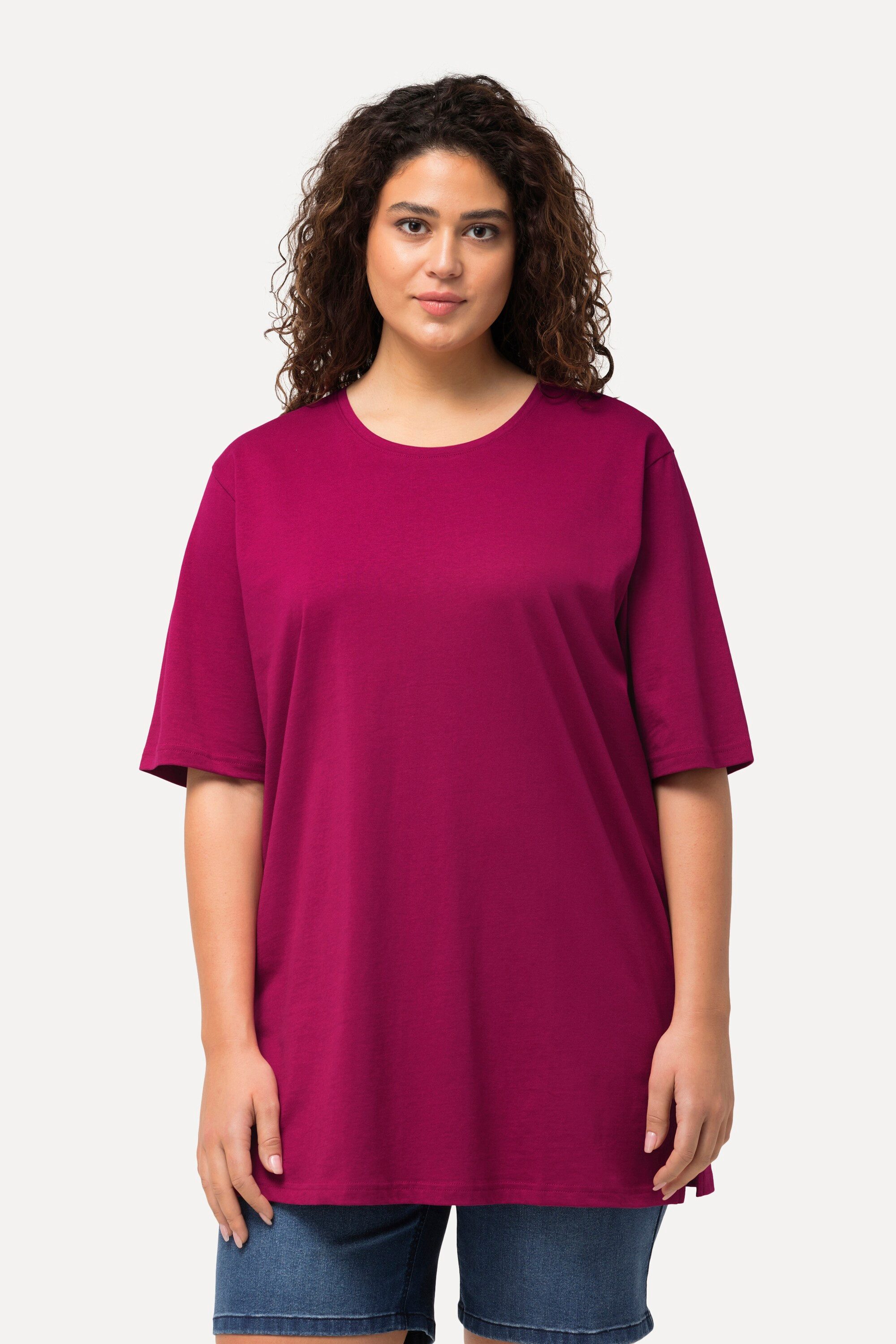 Ulla Popken T-Shirt T-Shirt Rundhalsausschnitt Relaxed günstig online kaufen