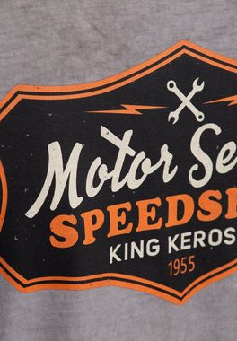 KingKerosin Longsleeve Motor Service Speedshop mit Knopfleiste