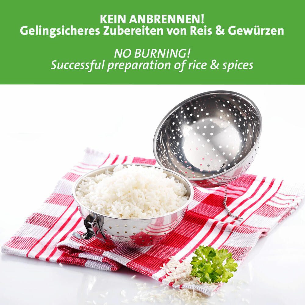 WESTMARK Spätzlepresse Reiskugel – praktisches Sieb zum Kochen von Reis, Sushi, Jasmin, Basma, Edelstahl, spülmaschinengeeignet, rostfrei