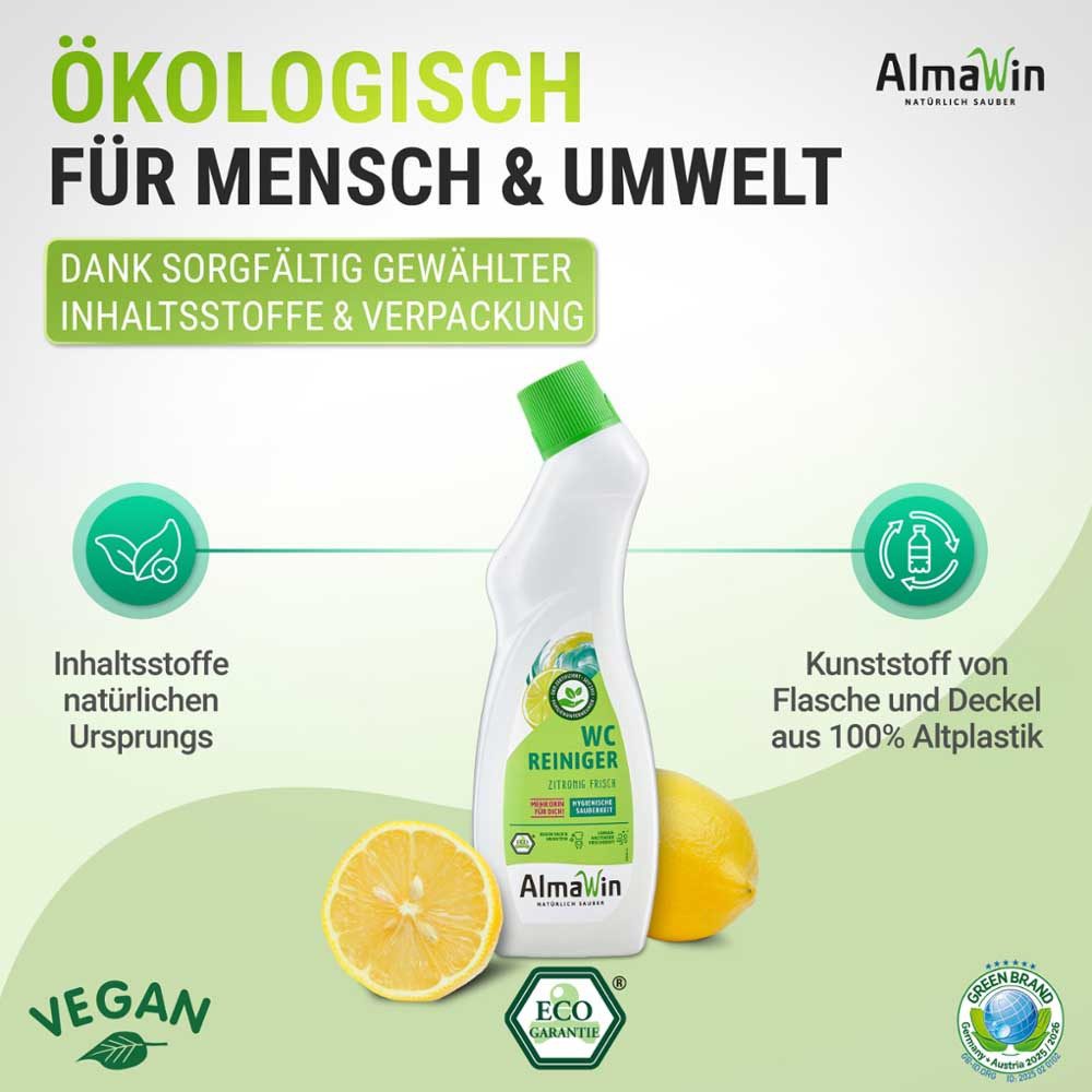 AlmaWin WC-Reiniger "zitronig frisch" Flasche, 0,75 l – Bild 5 von 5