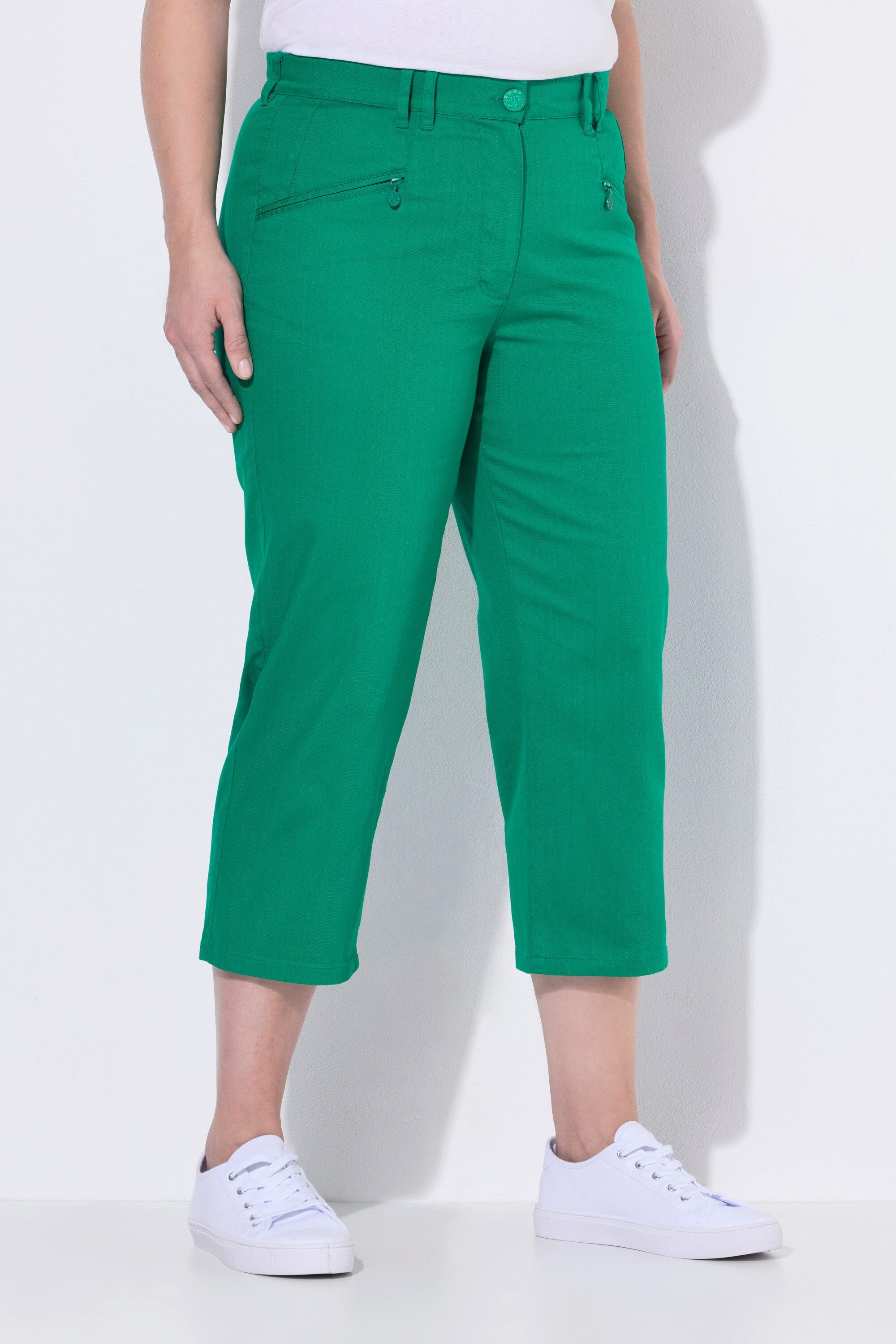 Ulla Popken 7/8-Hose 7/8-Jeans Mony Elastikbund Reißverschlusstaschen