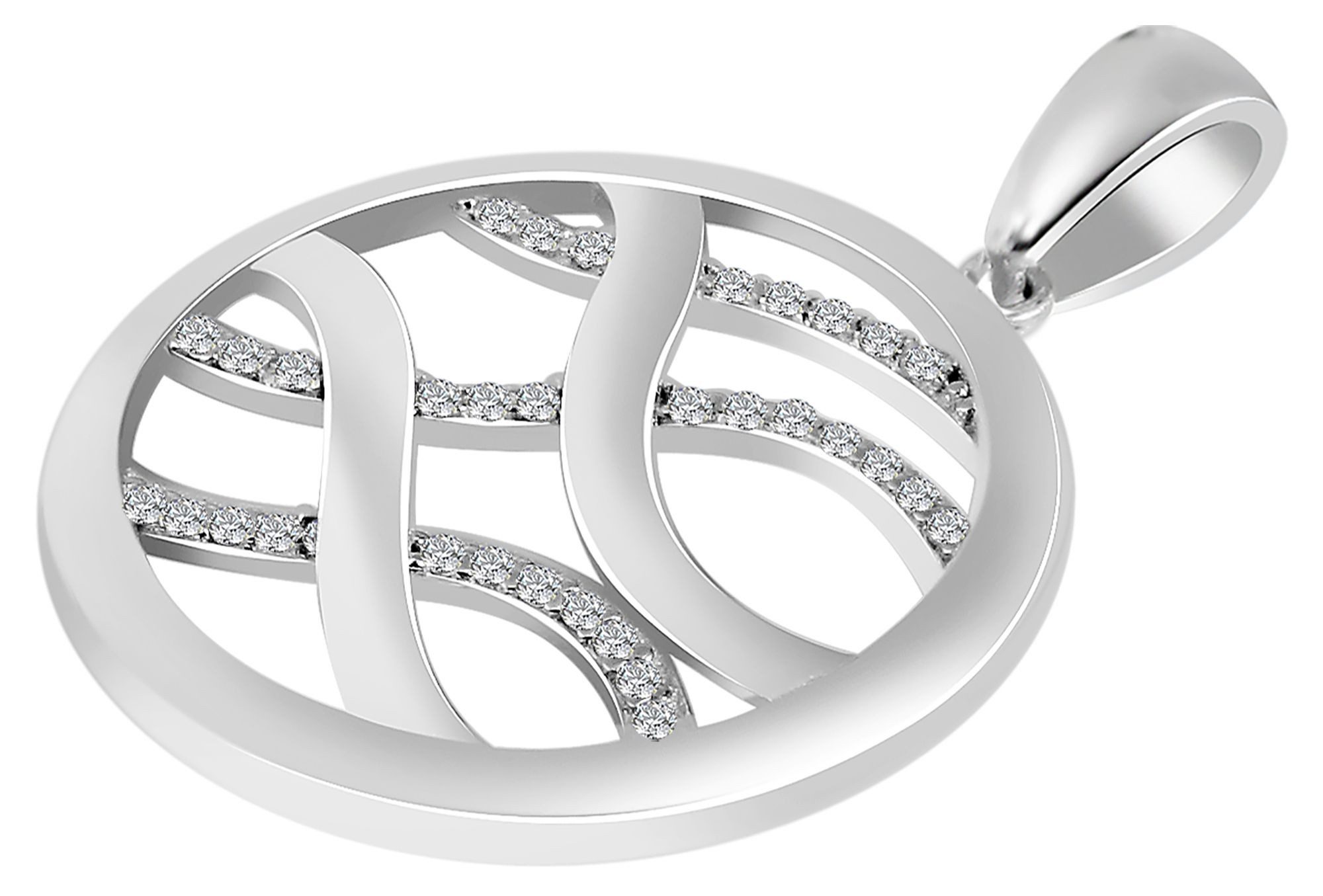 Kettenanhänger Anhänger aus 925 Silber mit Zirkonia
