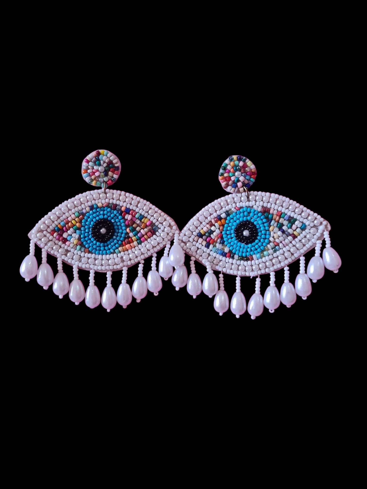 PfauGermany Perlenohrringe EVILEYE GLITTER