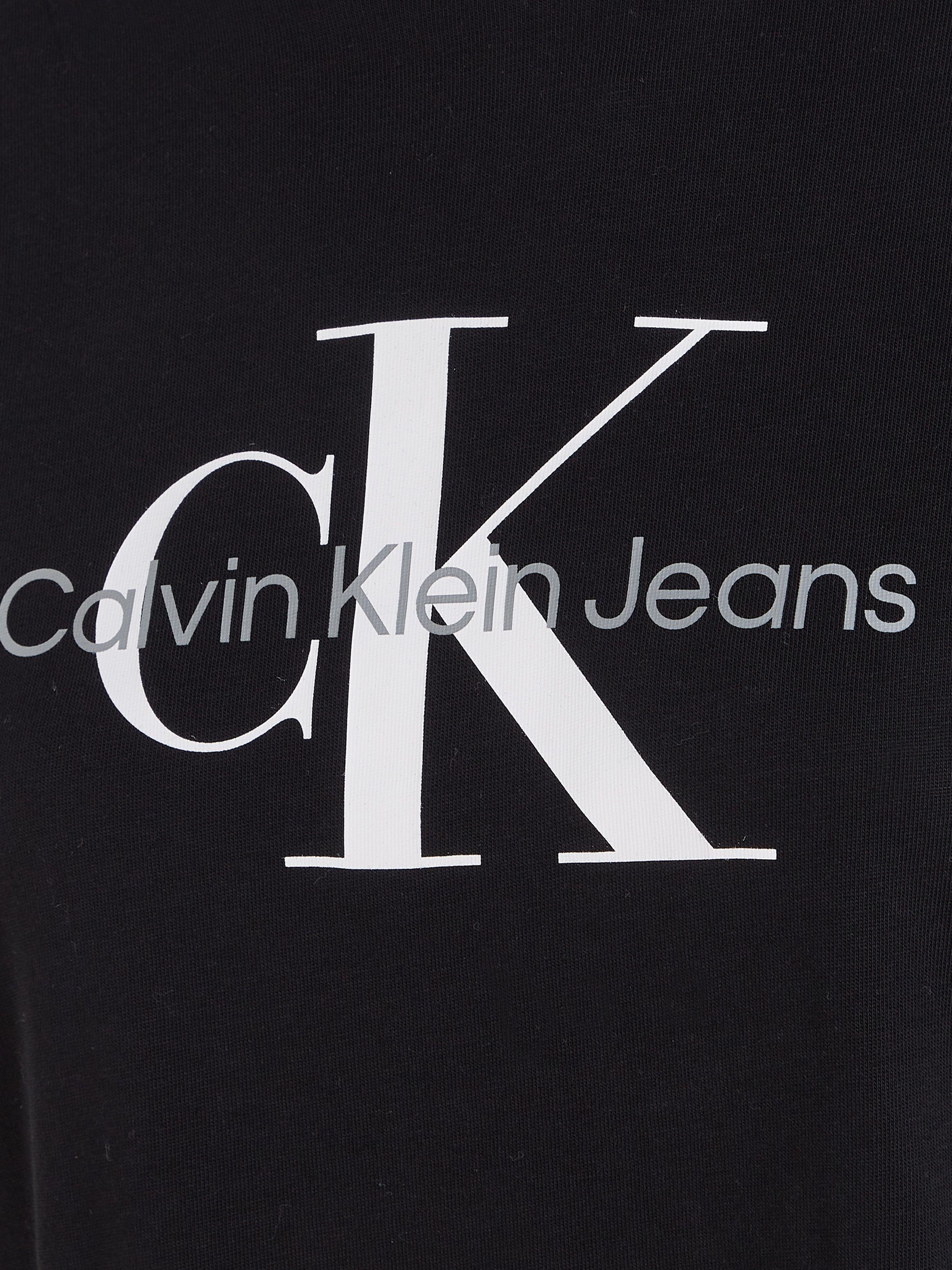 MONOGRAM TEE mit Klein Klein Rundhalsshirt Calvin Jeans Monogramm CK REGULAR (1-tlg) Black CORE Calvin Jeans