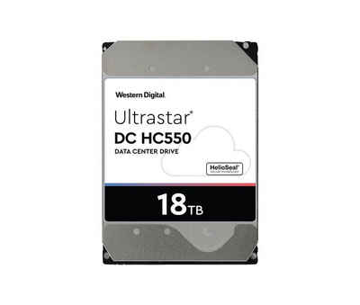 Western Digital Ultrastar DC HC550 18TB SAS HDD-Festplatte (16TB) 3,5", SAS Interface