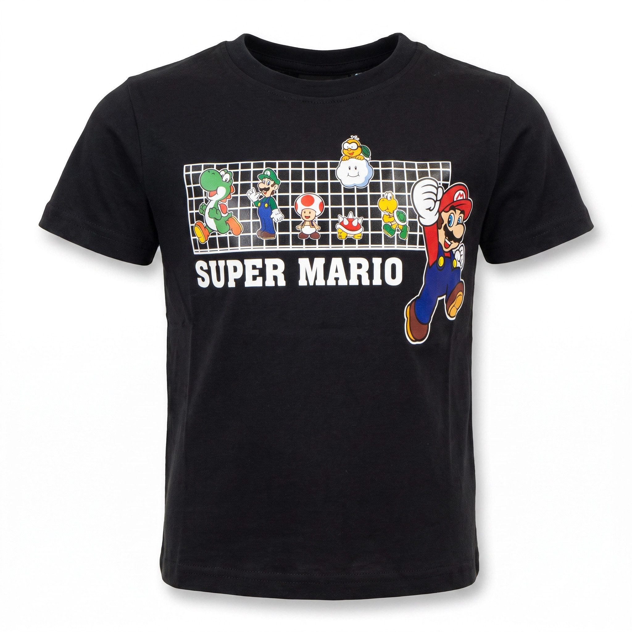 Super Mario Print-Shirt Super Mario Kinder T-Shirt Kurzarm Gr. 98 – 3 Motive 100% Baumwolle 100% Baumwolle
