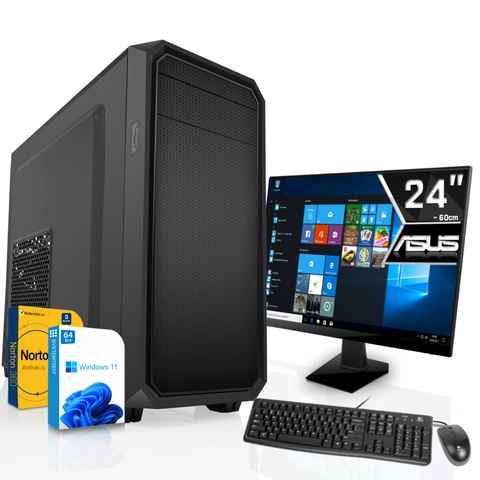 SYSTEMTREFF Business-PC-Komplettsystem (24", Intel Core i5 12400, UHD 730, 32 GB RAM, 1000 GB SSD, Windows 11, WLAN)