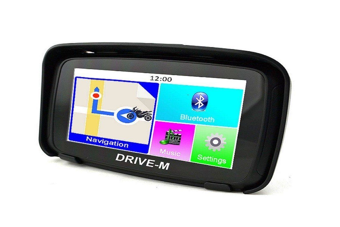 GABITECH 5 Zoll GPS Навігаціяsgerät Navi Drive-M Für Motorrad und PKW Motorrad-Navigationsgerät (Zentraleuropa (19 Länder), inklusive lebenslanger Kartenupdates, 2-in-1-Funktion für Motorrad und PKW)