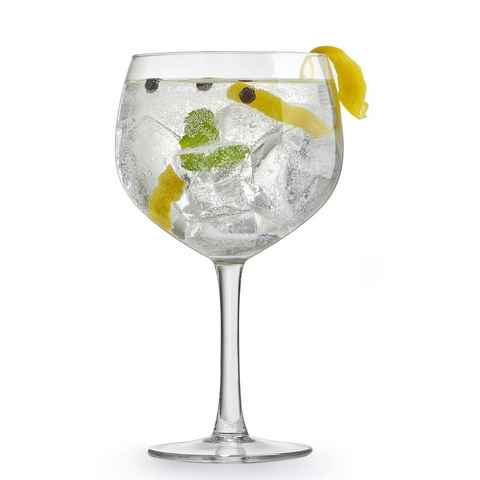 van Well Cocktailglas Gin Tonic, Glas, 650 ml, im Geschenkkarton, 4-teilig