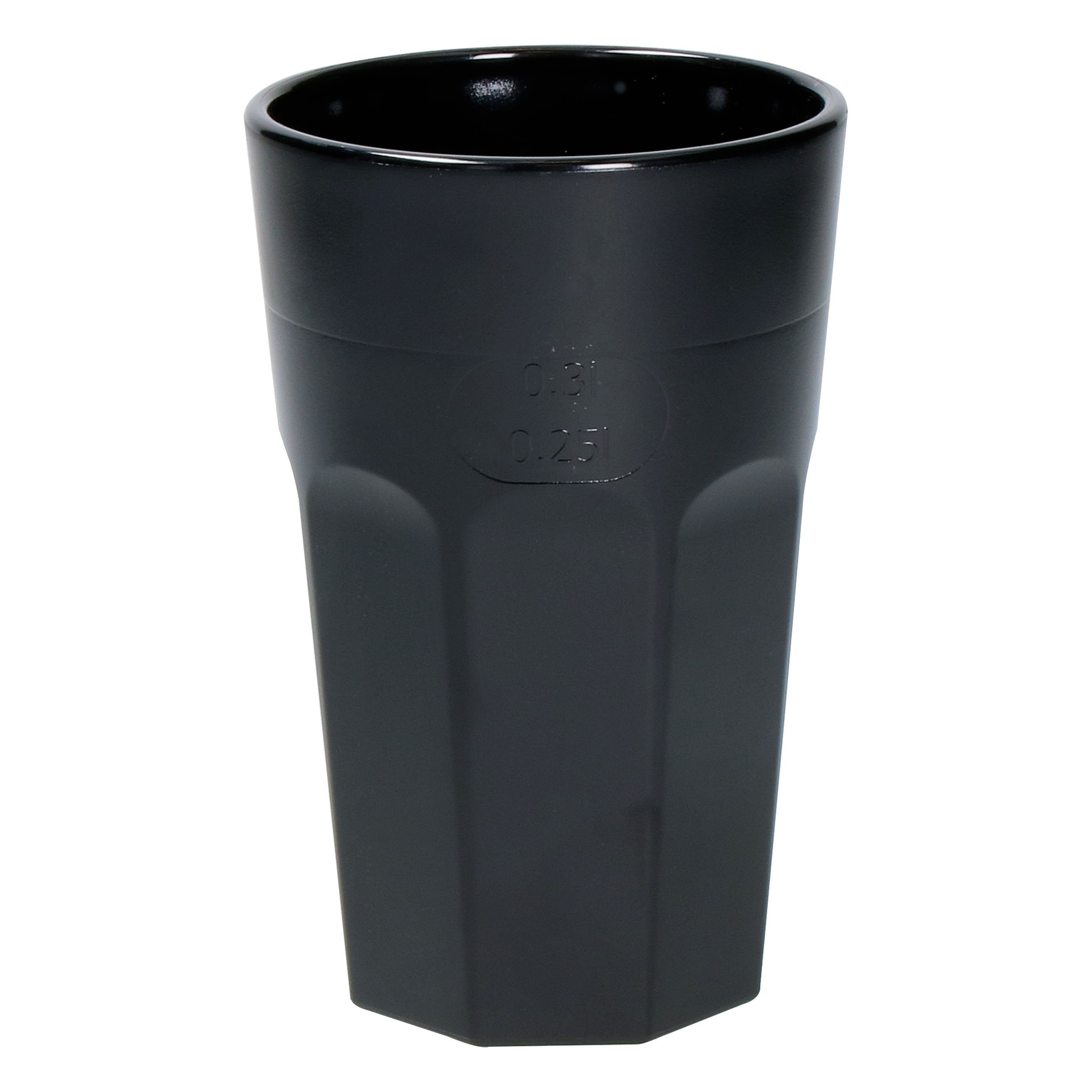 mehrweg.pro Mehrwegbecher Trinkbecher "Caipi", 1-tlg., 1) (Sparset, Kunststoff, schwarz