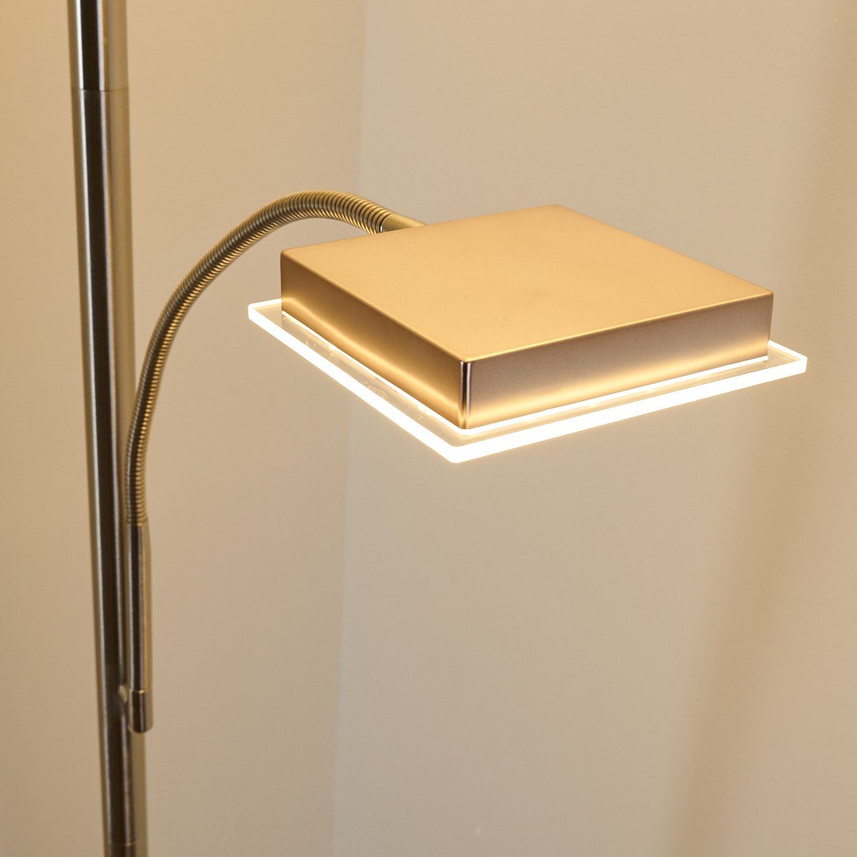 hofstein Deckenfluter Touchdimmer LED Design Boden Steh Lampen Schlaf Zimmer Wohn Lese Stand