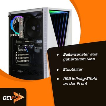 dcl24.de RGB Gaming-PC (AMD Ryzen 5 5500, RTX 4060 Ti, 16 GB RAM, 500 GB SSD, Luftkühlung)