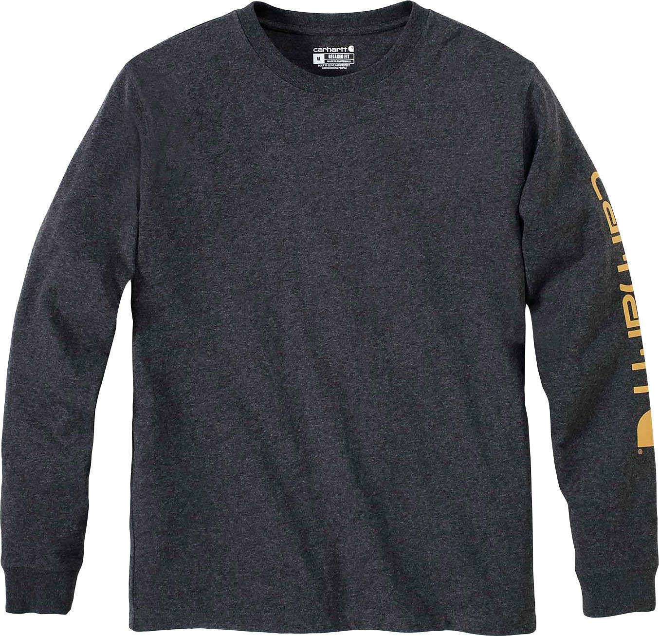 T-Shirt grau Langarmshirt Graphic Sleeve Carhartt Logo