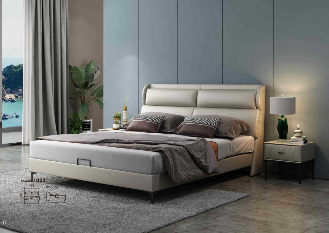 JVmoebel Bett, Hochwertiges Luxus Doppel Bett Betten Polster Design Ehe Hotel