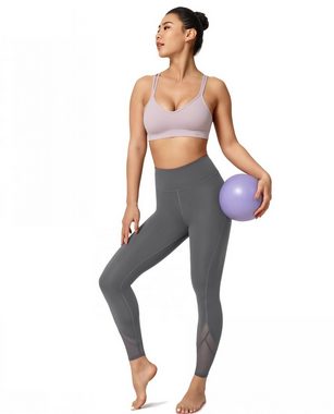 Yvette Leggings Hohe Taille, Blickdicht, mit Mesh, Fitness Yoga Sport Hosen, Streetwear - S110185A02